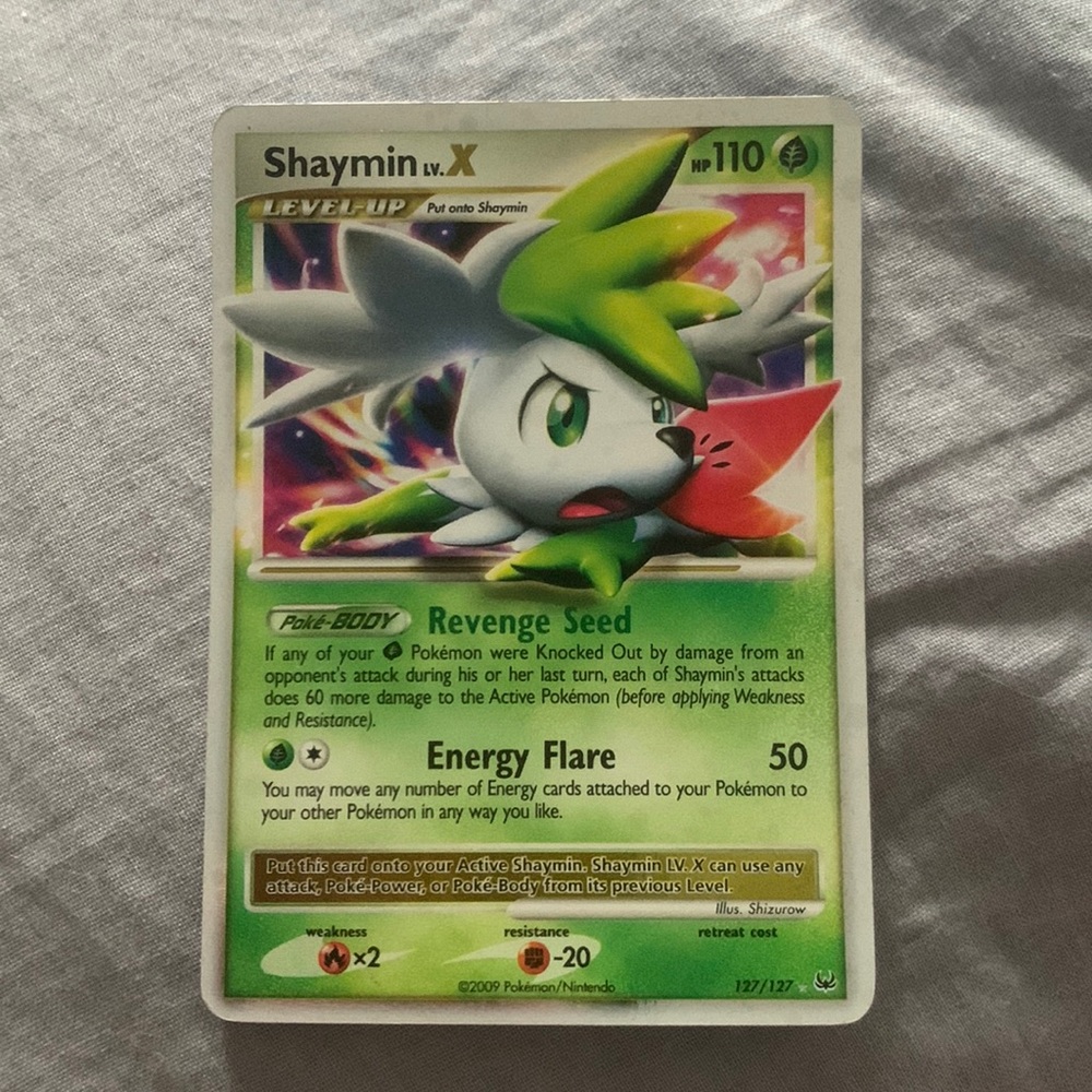 Shaymin 110 pokémon card